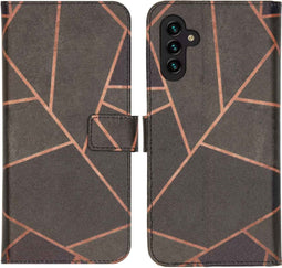 iMoshion Hoesje Geschikt voor Samsung Galaxy A13 (5G) / A04s Hoesje Met Pasjeshouder - iMoshion Design Softcase Bookcase - Zwart / Black Graphic