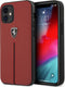 Ferrari Scuderia - Lederen backcover hoes - Geschikt voor iPhone 12 Mini - Rood