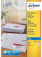 Avery J8651 - Inkjetetiket 38,1x21,2mm - 100 vel - Wit