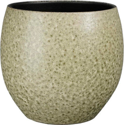 Mica Decorations Bent Bloempot - 28x28x28 cm - Terracotta - Groen