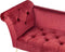 NANTILLY - Chaise longue - Rood - Fluweel