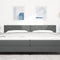 vidaXL - Hoofdbord - met - Diamant - Blokkenontwerp - - - Donkergrijs - - - 200 - cm - - - Stoffering