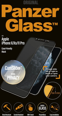 PanzerGlass P2667 - Screenprotector - Dual Privacy met camera deksel - iPhone X/XS/11 Pro