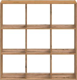 vidaXL - Boekenkast - 102x32x102 - cm - bewerkt - hout - artisanaal - eikenkleurig