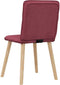 vidaXL - Eetkamerstoelen - 2 - st - stof - wijnrood
