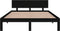 vidaXL - Bedframe - massief - grenenhout - zwart - 140x200 - cm