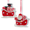 Kurt s adler - 3.375 inch Santa/Snwmn Sleigh Orns 8,89x7,874x0,508 cm kerstornament