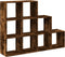 vidaXL - Kamerscherm - / - boekenkast - 137,5x29x103,5 - cm - hout - gerookt - eiken