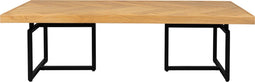 Dutchbone Class - Salontafel 120x60 cm - Eiken met visgraatpatroon - Bruin