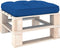 vidaXL - Palletkussen - 50x50x10 - cm - stof - koningsblauw
