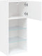 vidaXL - Tv-meubel - met - LED-verlichting - 40,5x30x90 - cm - wit