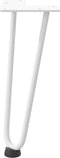 vidaXL - Haarspeld - tafelpoten - 4 - st - 30 - cm - massief - staal - wit