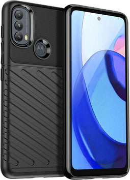 iMoshion Hoesje Geschikt voor Motorola Moto E20 / Moto E30 / Moto E40 Hoesje Siliconen - iMoshion Thunder Backcover - Zwart