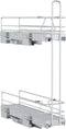 vidaXL - Draadmand - uittrekbaar - 2-laags - 47x12x56 - cm - zilverkleurig