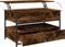 vidaXL - Salontafel - 85x50x50 - cm - bewerkt - hout - en - metaal - gerookt - eiken
