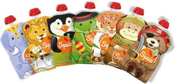 Squiz - Hervulbare knijpzakjes - Set van 5 stuks - 130 ml (set van 5 stuks)