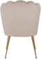 Richmond Stoel Pippa Velvet Khaki Gouden Poot