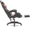 Gamestoel met voetsteun Cyclone tieners - bureaustoel - racing gaming stoel - rood zwart