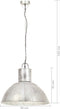 vidaXL Hanglamp rond 25 W E27 48 cm zilverkleurig