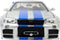 Jada Toys - Fast & Furious 2002 Brians Nissan Skyline GT-R - Zilver - Speelgoedvoertuig