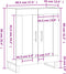 vidaXL - Dressoir - 69,5x34x90 - cm - bewerkt - hout - wit