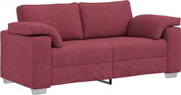 vidaXL - Ligzetel - Sofa - Wijnrood - 140 - cm - Stof
