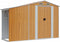 vidaXL - Tuinschuur - 277x279x179 - cm - gegalvaniseerd - staal - lichtbruin