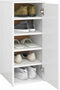 vidaXL - Schoenenkast - 32x35x70 - cm - bewerkt - hout - wit
