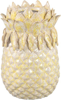 PTMD Bloempot Tamiah - 13x13x21 cm - Keramiek - Geel