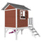 AXI Beach Lodge XL Speelhuis in Rood - Met Verdieping en Paarse Glijbaan - Speelhuisje voor de tuin / buiten - FSC hout - Speeltoestel voor kinderen