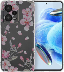 imoshion Hoesje Geschikt voor Xiaomi Redmi Note 12 Pro Hoesje Siliconen - imoshion Design hoesje - Meerkleurig / Blossom Watercolor