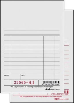 Sigel kassablok - Expres - 150x110mm - 2x50 vel - SI-40925