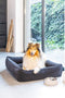 Designed by Lotte Ribbed - Hondenmand - Geribbelde stof - Antraciet - 80x70x22 cm