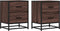 vidaXL - Nachtkastjes - 2 - st - 40x31x50 - cm - bewerkt - hout - bruin - eikenkleurig