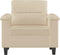 vidaXL - Fauteuil - 60 - cm - microvezelstof - crèmekleurig