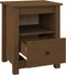vidaXL - Nachtkastje - 40x35x49 - cm - massief - grenenhout - honingbruin