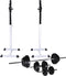 vidaXL - Halter-/squatrek - met - halterset - 30,5 - kg