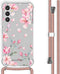iMoshion Hoesje Geschikt voor Samsung Galaxy A34 (5G) Hoesje Met Koord - iMoshion Design Hoesje met Koord - Roze / Blossom Watercolor