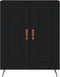 vidaXL - Dressoir - 69,5x34x90 - cm - bewerkt - hout - zwart