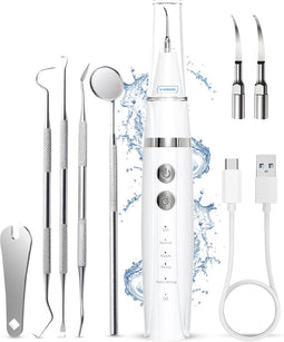 V-Goods Premium Sonische Tandsteen Verwijderaar - 5 Standen - Incl. Tandarts Set - 3 Opzetstukken