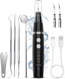 V-Goods Premium Sonische Tandsteen Verwijderaar - 5 Standen - Incl. Tandarts Set - 3 Opzetstukken