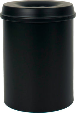 V-part - Vlamdovende papierbak 15 ltr - Steel - zwart