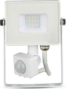 V-TAC VT-10-S-W Draaibare LED Schijnwerpers met PIR Sensor - Samsung - IP65 - Wit - 10W - 800 Lumen - 4000K - 5 Jaar