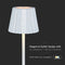 V-TAC VT-1028-W Oplaadbare tafellamp - IP20 - Wit lamphuis - 1,5 Watt - 150 Lumen - 3IN1
