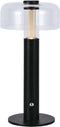 V-TAC VT-1049-B Zwarte oplaadbare tafellamp - IP20 - 1W - 100 Lumen - 3000K