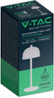 V-TAC VT-1052-W Witte Oplaadbare Tafellampen - IP20 - 3W - 200 Lumen - 3IN1 - Modelnr: - VT-1052-W