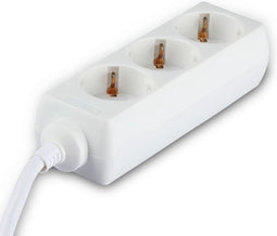 V-TAC VT-1103-3 3 Wegs verlengstekkerdozen - IP20 - Wit - 3 m draad