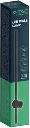 V-TAC VT-11112-B Moderne LED Wandlamp - IP65 - Zwarte Behuizing - 12 Watt - 1400 Lumen - 3000K