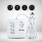 V-TAC VT-1153-2 3 Wegs verlengstekkerdozen - USB - IP20 - Wit - 1,4 m draad - Vierkant - Stopcontact - Power Strip