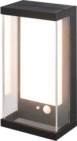 V-TAC VT-1193-B wandlamp op zonne-energie - IP54 - Zwarte behuizing - 95 Lumen - 3000K